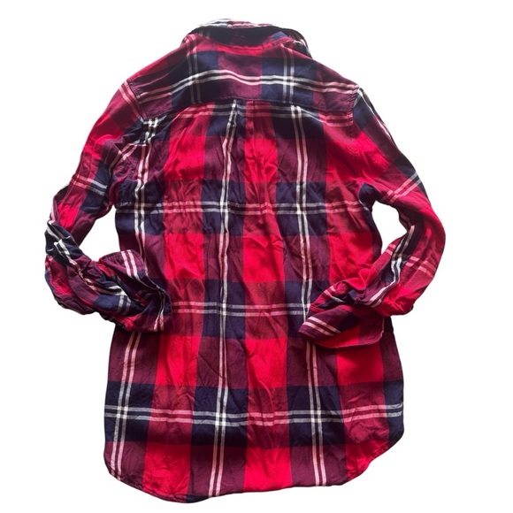 Woolrich Women’s Classic Red Plaid Button Down Shirt, Size Small, Rayon - Picture 2 of 6